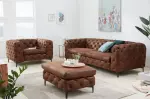 Křeslo MODERN BAROCCO antik hnědé mikrovlákno