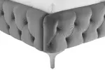 Postel MODERN BAROCCO 180x200 CM šedá samet