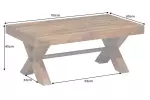 Konferenční stolek GOLIATH 110 CM masiv borovice
