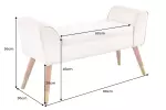 Lavice SCARLETT 90 CM béžová texturovaná tkanina