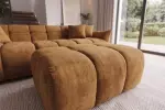 Taburet CLOUD 100 CM tmavě žlutý samet Taburet CLOUD 100 CM tmavě žlutý samet