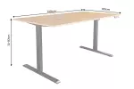 Výškově nastavitelný kancelářský stůl OAK DESK 120 CM dubový vzhled