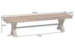 Stolová lavice GOLIATH 180 CM masiv borovice