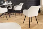 2SET jídelní židle AVIGNON 360° šampaňská béžová/černá žinylková tkanina