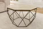 Konferenční stolek DIAMOND 70 CM béžová/mosaz