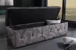 Lavice CHESTERFIELD 140 CM antik šedá s úložným prostorem