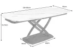 Jídelní stůl INCEPTION WHITE 130-190 CM keramika rozkládací