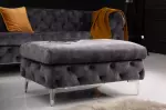 Taburet MODERN BAROCCO XL 90 CM tmavě šedý samet Taburet MODERN BAROCCO XL 90 CM tmavě šedý samet