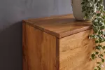 Vysoká komoda GRAND s LED osvětlením 120 CM hnědá masiv mango