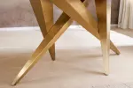 Jídelní stůl ART LIVING 200 CM bílá/zlatá mramor