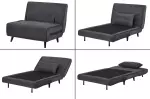 Rozkládací křeslo SMART MULTIFUNCTION 100 CM šedá manšestr