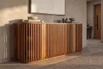 Komoda SCULPTURA 170 CM hnědá masiv mango