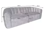 Pohovka BABYLON 3M 200 CM antracitová samet