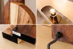 Stolní lampa LOVERS 60 CM masiv saman/colin bouclé