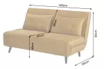 Rozkládací pohovka SMART MULTIFUNCTION 140 CM tmavě žlutá samet Rozkládací pohovka SMART MULTIFUNCTION 140 CM tmavě žlutá samet