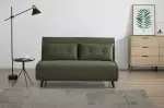 Rozkládací pohovka SMART MULTIFUNCTION 140 CM zelená manšestr