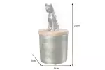 Dóza PANTHER 20 CM zlatá masiv mango