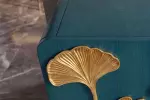 Komoda GINKGO 3D 160 CM tyrkysová/zlatá masiv mango
