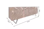 Komoda FLUID II 3D 175 CM tmavě hnědá masiv mango Komoda FLUID II 3D 175 CM tmavě hnědá masiv mango