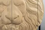 Vysoká komoda LION 140 CM bílá masiv mango