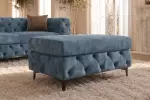 Taburet MODERN BAROCCO XL 90 CM petrolejový samet Taburet MODERN BAROCCO XL 90 CM petrolejový samet