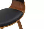 Jídelní židle MANHATTAN černá umělá kůže/dýha ořech Jídelní židle MANHATTAN černá umělá kůže/dýha ořech