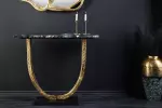 Konzolový stolek OMEGA 80 CM černá/zlatá mramor