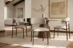 2SET jídelní židle BELFORT taupe béžová/hnědá