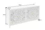Komoda MARRAKECH 170 CM bílá masiv mango