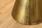 Kulatý jídelní stůl ELEGANCIA 100 CM bílá/mosaz mramor
