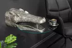 Nástěnný odkládací stolek WILDLIFE CROCODILE 60 CM stříbrná
