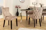 2SET židle CASTLE DELUXE II S RUKOJETÍ béžová/černá samet