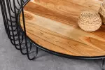 Konferenční stolek TRUE ELEMENTS 70 CM přírodní/černá masiv akácie