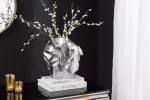 Váza LIQUID 30 CM stříbrná