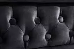 Pohovka CHESTERFIELD 3M 205 CM černá samet
