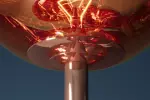 Stojací lampa LIQUID DIAMOND 170 CM měděná