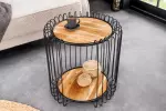 Odkládací stolek TRUE ELEMENTS 50 CM přírodní/černá masiv akácie