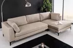 Rohová pohovka SIGNUM XL 315 CM taupe samet pravá