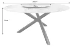 Kulatý jídelní stůl SPIN MULTICOLOR 150 CM keramika otočný