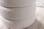 Taburet s ÚP VOQUE 50 CM krémově bílá colin bouclé
