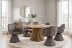 Jídelní židle AMBIENTO šedá samet otočná Jídelní židle AMBIENTO šedá samet otočná