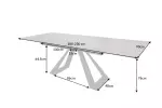Jídelní stůl CONCORD ANTRACIT 180-230 CM keramika rozkládací
