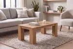 Konferenční stolek MAKASSAR 100 CM krémový masiv mango