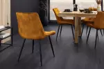 2SET jídelní židle ROADSTAR tmavě žlutá/černá samet 2SET jídelní židle ROADSTAR tmavě žlutá/černá samet