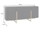 Komoda GATSBY 160 CM černá/zlatá masiv mango