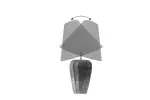 Stolní lampa s nastavitelným stínidlem STONES OF ZEN 70 CM bílá/zlatá