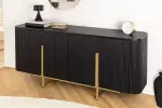Komoda GATSBY 160 CM černá/zlatá masiv mango