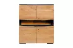 Vysoká komoda GRAND s LED osvětlením 120 CM masiv akácie