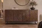 Komoda ZEN CIRCLE 3D 160 CM tmavě hnědá masiv mango Komoda ZEN CIRCLE 3D 160 CM tmavě hnědá masiv mango