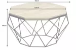 Konferenční stolek DIAMOND 70 CM béžová/mosaz